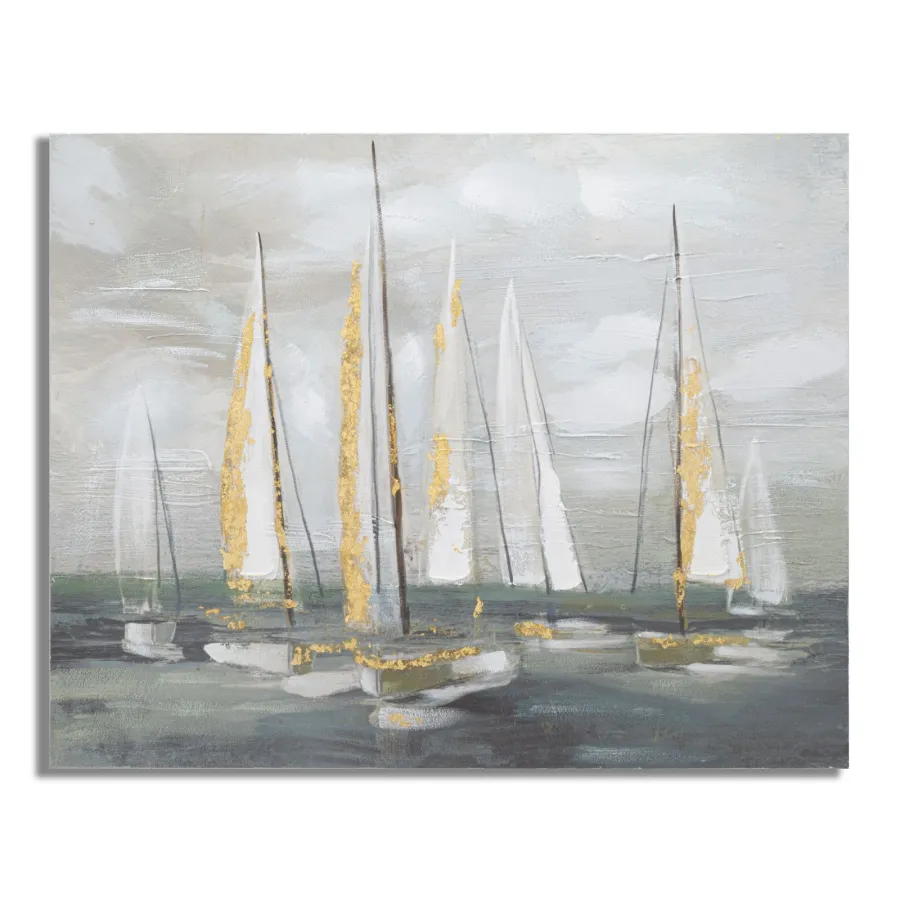 Malowidło na płótnie Gold Boat 100x2,8x80 cm